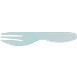 plastic blue forks