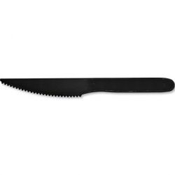 black plastic cutlery, black plastic knives